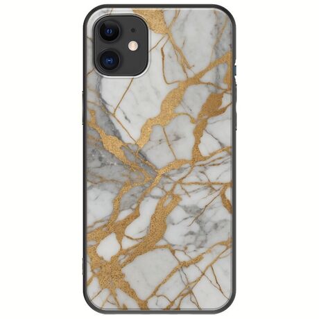 The Marble Collection - Elegance iPhone 11 Black TPU (Μαύρη Σιλικόνη)