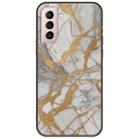 The Marble Collection - Elegance Samsung Galaxy S21 Black TPU (Μαύρη Σιλικόνη)