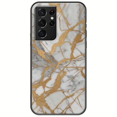 The Marble Collection - Elegance Samsung Galaxy S21 Ultra Black TPU (Μαύρη Σιλικόνη)