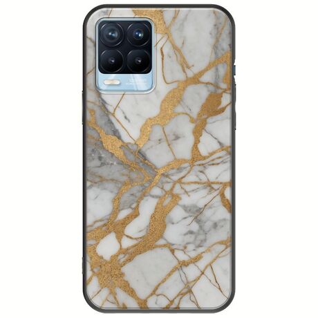 The Marble Collection - Elegance Realme 8 / 8 Pro Black TPU (Μαύρη Σιλικόνη)