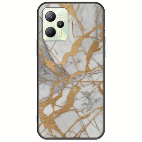 The Marble Collection - Elegance Realme C35 Black TPU (Μαύρη Σιλικόνη)
