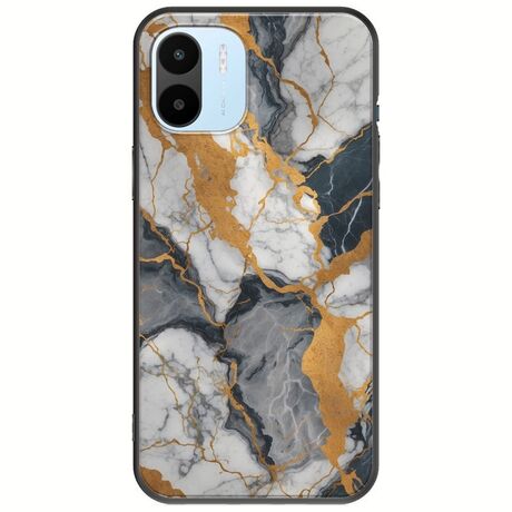 The Marble Collection - Artistic Xiaomi Redmi A1 Black TPU (Μαύρη Σιλικόνη)