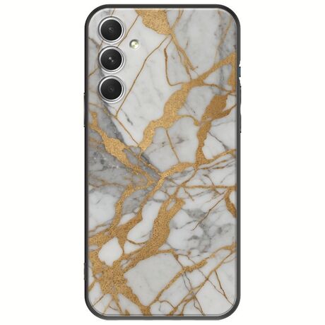 The Marble Collection - Elegance Samsung Galaxy A34 5G Black TPU (Μαύρη Σιλικόνη)