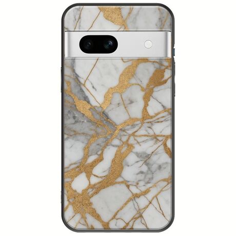 The Marble Collection - Elegance Google Pixel 7a 5G Black TPU (Μαύρη Σιλικόνη)