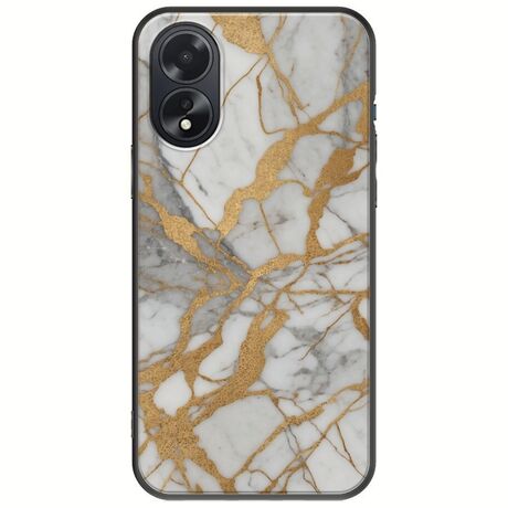 The Marble Collection - Elegance Oppo A18 4G Black TPU (Μαύρη Σιλικόνη)