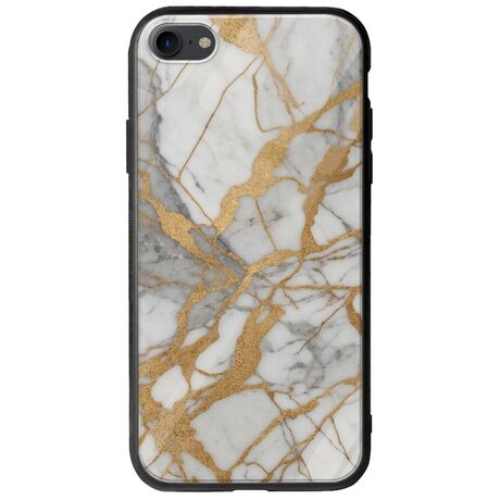 The Marble Collection - Elegance iPhone 7 Groove TPU (Tempered Glass και TPU)