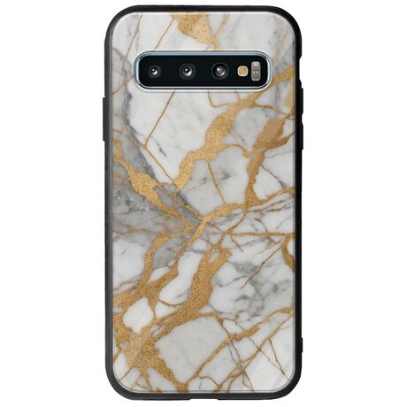 The Marble Collection - Elegance Samsung Galaxy S10 Plus Groove TPU (Tempered Glass και TPU)