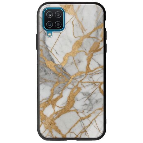 The Marble Collection - Elegance Samsung Galaxy A12 Groove TPU (Tempered Glass και TPU)