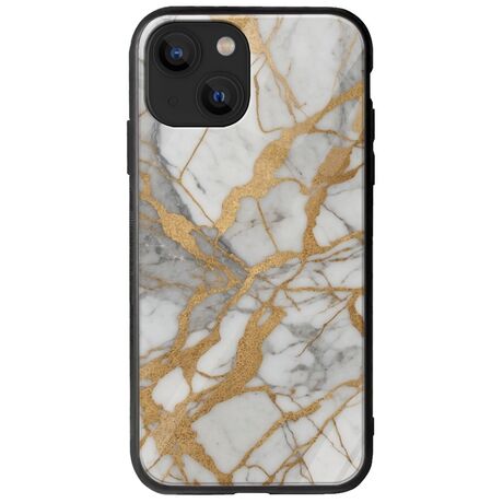 The Marble Collection - Elegance iPhone 13  Groove TPU (Tempered Glass και TPU)