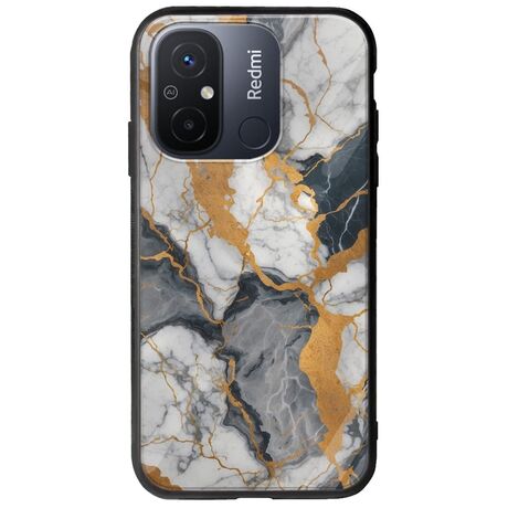 The Marble Collection - Artistic Xiaomi Redmi 12C Groove TPU (Tempered Glass και TPU)