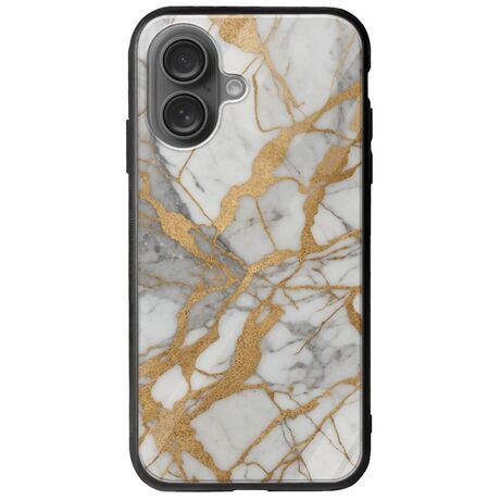 The Marble Collection - Elegance iPhone 16 Plus Groove TPU (Tempered Glass και TPU)