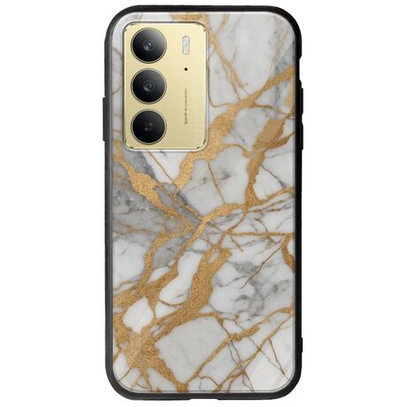 The Marble Collection - Elegance Realme C75 4G Groove TPU (Tempered Glass και TPU)