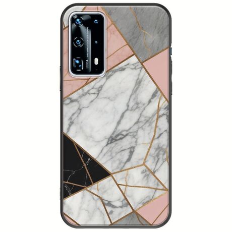 The Marble Collection - Modern Huawei P40 Black TPU (Μαύρη Σιλικόνη)