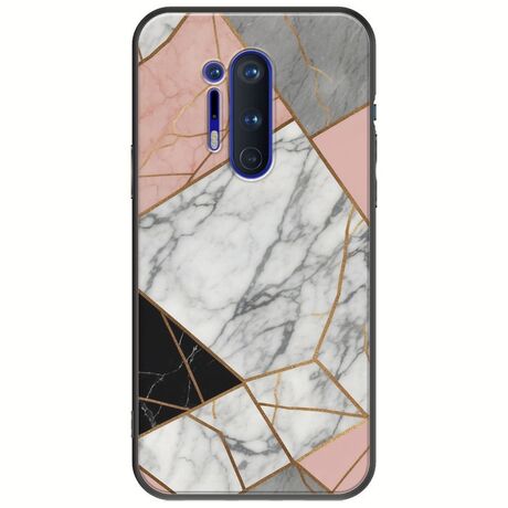 The Marble Collection - Modern OnePlus 8 Pro Black TPU (Μαύρη Σιλικόνη)