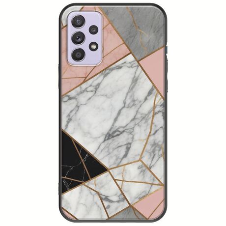 The Marble Collection - Modern Samsung Galaxy A72 5G Black TPU (Μαύρη Σιλικόνη)