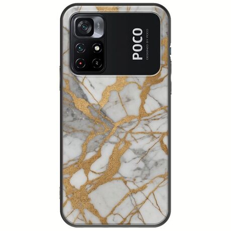 The Marble Collection - Elegance Xiaomi Poco M4 Pro 4G Black TPU (Μαύρη Σιλικόνη)