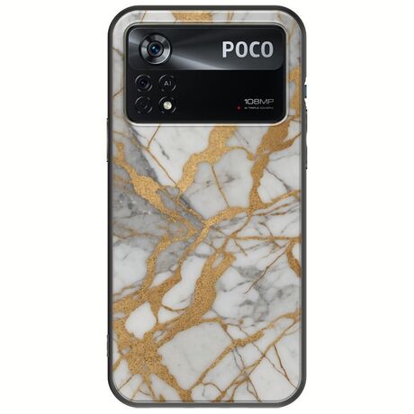 The Marble Collection - Elegance Xiaomi Poco X4 Pro 5G Black TPU (Μαύρη Σιλικόνη)