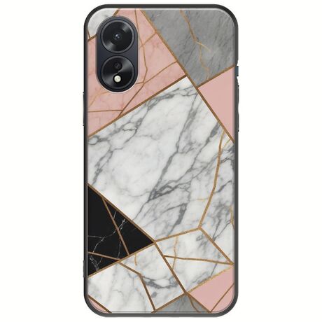 The Marble Collection - Modern Oppo A38 Black TPU (Μαύρη Σιλικόνη)