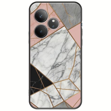 The Marble Collection - Modern Realme GT 6T 5G Black TPU (Μαύρη Σιλικόνη)