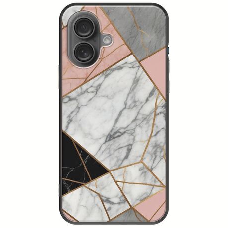 The Marble Collection - Modern iPhone 16 Plus Black TPU (Μαύρη Σιλικόνη)