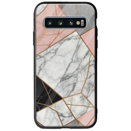 The Marble Collection - Modern Samsung Galaxy S10 Plus Groove TPU (Tempered Glass και TPU)