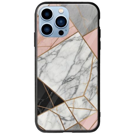 The Marble Collection - Modern iPhone 14 Pro Max Groove TPU (Tempered Glass και TPU)