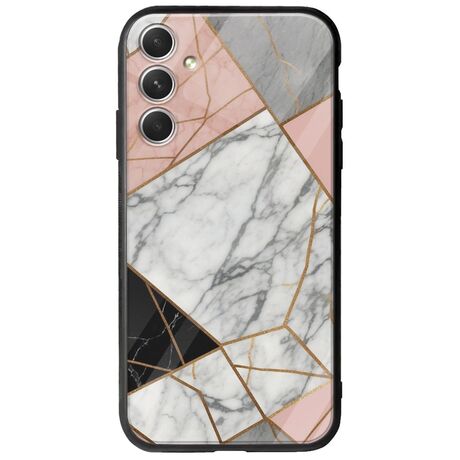 The Marble Collection - Modern Samsung Galaxy A34 5G Groove TPU (Tempered Glass και TPU)