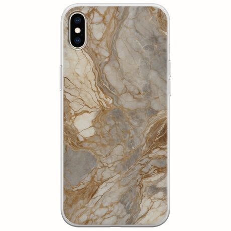 The Marble Collection - Natural iPhone XS Max Flexible TPU (Διάφανη Σιλικόνη)