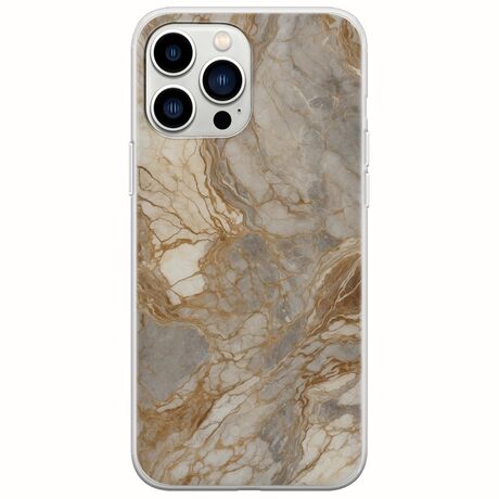 The Marble Collection - Natural iPhone 14 Pro Flexible TPU (Διάφανη Σιλικόνη)