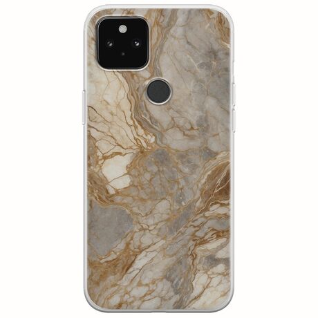 The Marble Collection - Natural Google Pixel 4a 5G Flexible TPU (Διάφανη Σιλικόνη)