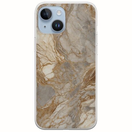 The Marble Collection - Natural iPhone 15 Flexible TPU (Διάφανη Σιλικόνη)