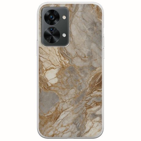 The Marble Collection - Natural OnePlus Nord 2T 5G Flexible TPU (Διάφανη Σιλικόνη)