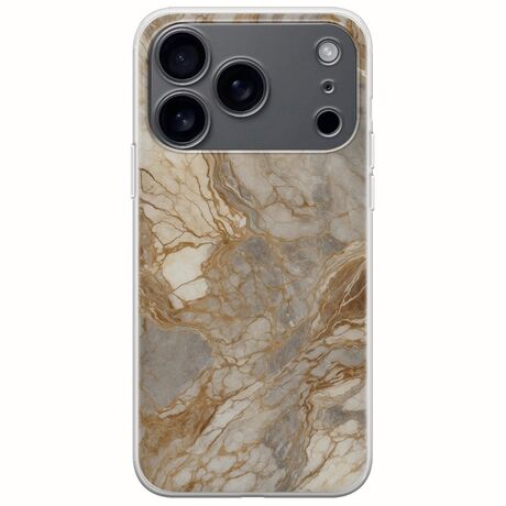 The Marble Collection - Natural iPhone 17 Pro Flexible TPU (Διάφανη Σιλικόνη)