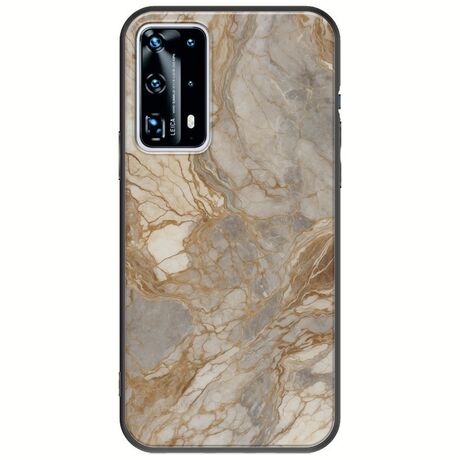 The Marble Collection - Natural Huawei P40 Black TPU (Μαύρη Σιλικόνη)