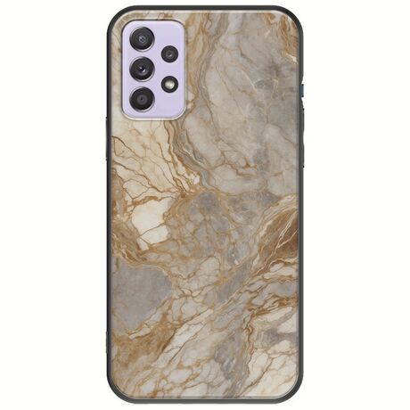 The Marble Collection - Natural Samsung Galaxy A72 5G Black TPU (Μαύρη Σιλικόνη)
