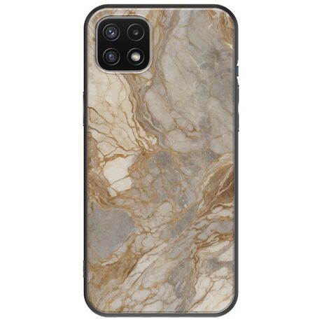 The Marble Collection - Natural Samsung Galaxy A22 5G Black TPU (Μαύρη Σιλικόνη)