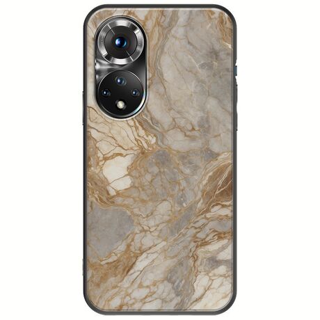 The Marble Collection - Natural Huawei Honor 50 Black TPU (Μαύρη Σιλικόνη)