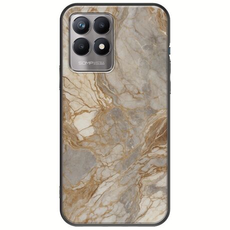 The Marble Collection - Natural Realme 8i Black TPU (Μαύρη Σιλικόνη)