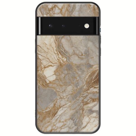 The Marble Collection - Natural Google Pixel 6 Pro 5G Black TPU (Μαύρη Σιλικόνη)