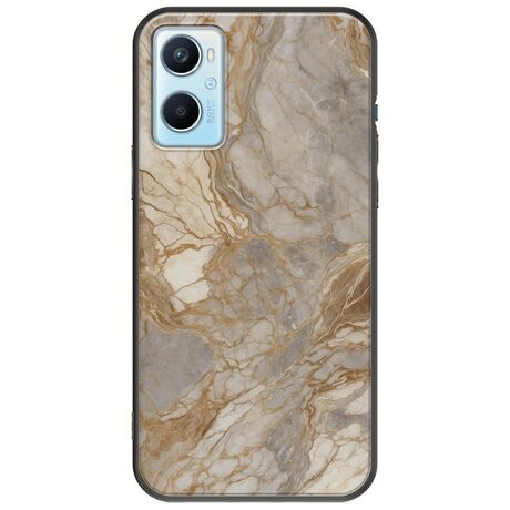 The Marble Collection - Natural Oppo A96 4G Black TPU (Μαύρη Σιλικόνη)