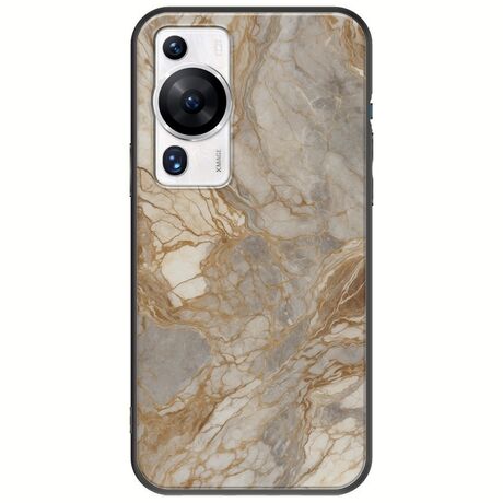 The Marble Collection - Natural Huawei P60 Black TPU (Μαύρη Σιλικόνη)
