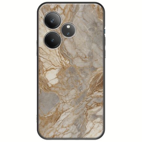 The Marble Collection - Natural Realme GT 6 5G Black TPU (Μαύρη Σιλικόνη)