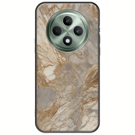 The Marble Collection - Natural Oppo Reno 12 F 5G Black TPU (Μαύρη Σιλικόνη)