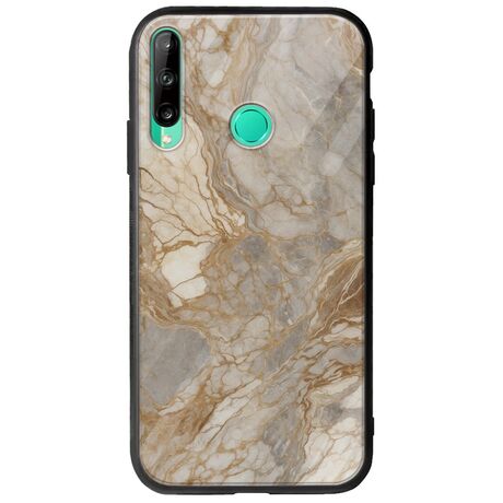 The Marble Collection - Natural Huawei P40 Lite E Groove TPU (Tempered Glass και TPU)