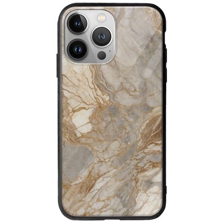 The Marble Collection - Natural iPhone 13 Pro Max Groove TPU (Tempered Glass και TPU)