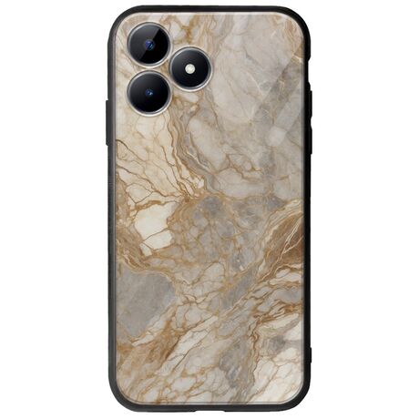 The Marble Collection - Natural Realme C53 Groove TPU (Tempered Glass και TPU)