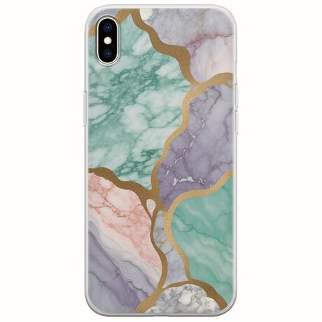 The Marble Collection - Pastel iPhone X / XS Flexible TPU (Διάφανη Σιλικόνη)