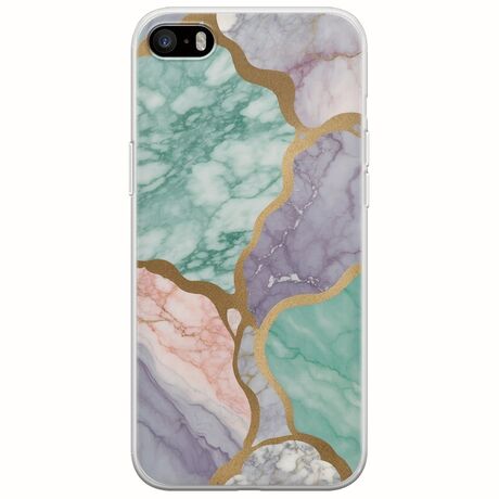 The Marble Collection - Pastel iPhone 5/5s/SE 2016 Flexible TPU (Διάφανη Σιλικόνη)