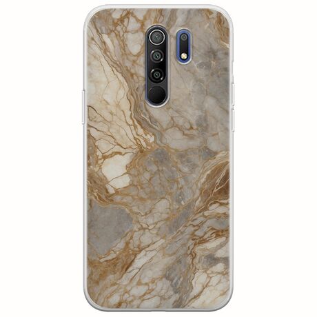The Marble Collection - Natural Xiaomi Redmi 9 Flexible TPU (Διάφανη Σιλικόνη)