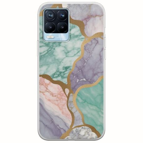 The Marble Collection - Pastel Realme 8 / 8 Pro Flexible TPU (Διάφανη Σιλικόνη)
